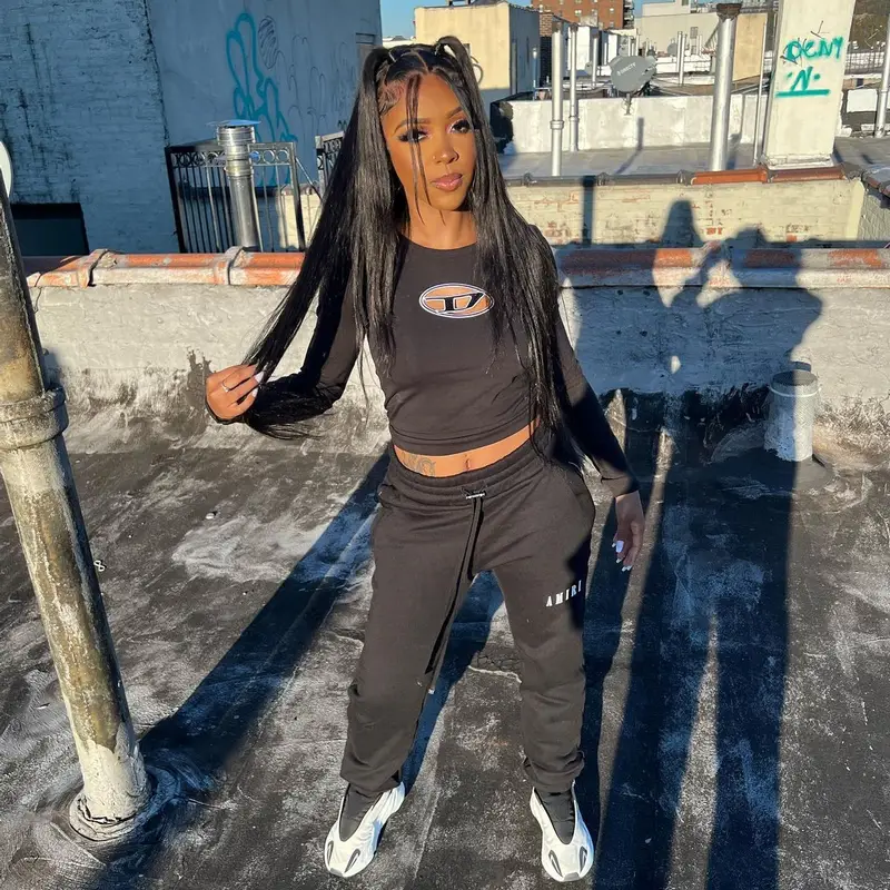 Shani Boni outfit in Diesel, Amiri, and Adidas, 2022