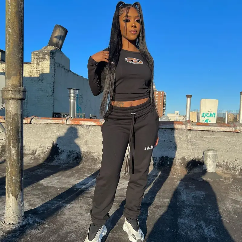 Shani Boni outfit in Diesel, Amiri, and Adidas, 2022