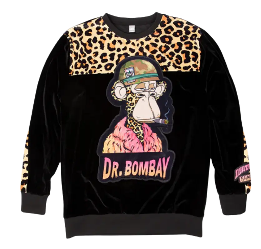 Death Row Records Dr. Bombay Leopard Velour Crewneck $138