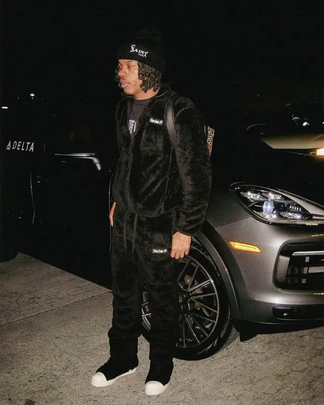 Lil Baby outfit in Sinclair, Bottega Veneta, and Goyard, 2022
