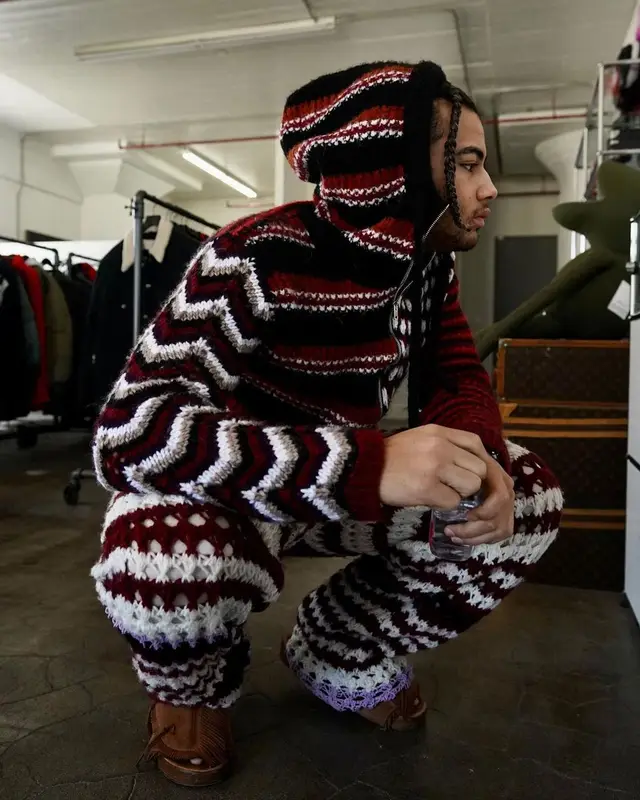 24kGoldn outfit in Marni and Visvim, 2022