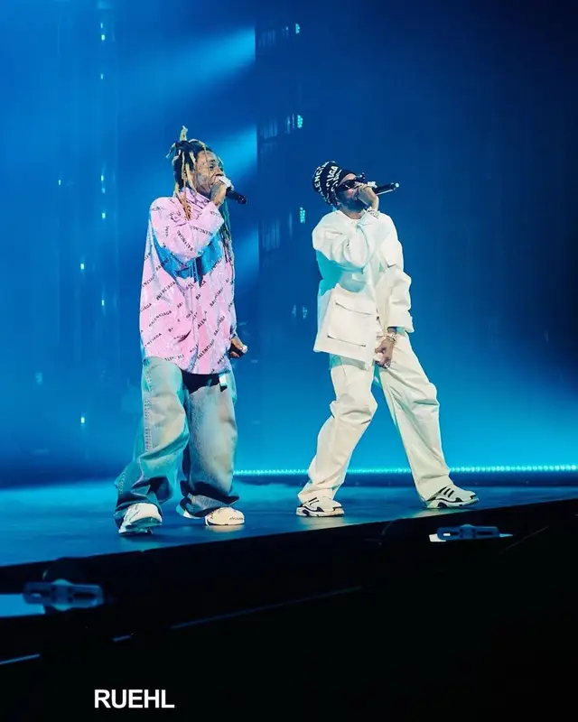 2 Chainz outfit in Adidas and Balenciaga, 2022