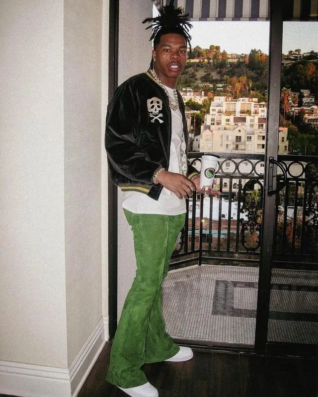 Lil Baby outfit in Kapital, Cout De La Liberte, and Nike, 2022