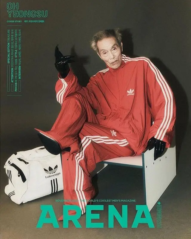 Oh Young-Soo outfit in Adidas and Balenciaga, 2022