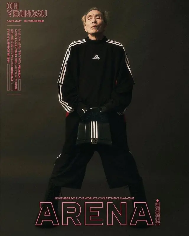 Oh Young-Soo outfit in Adidas and Balenciaga, 2022