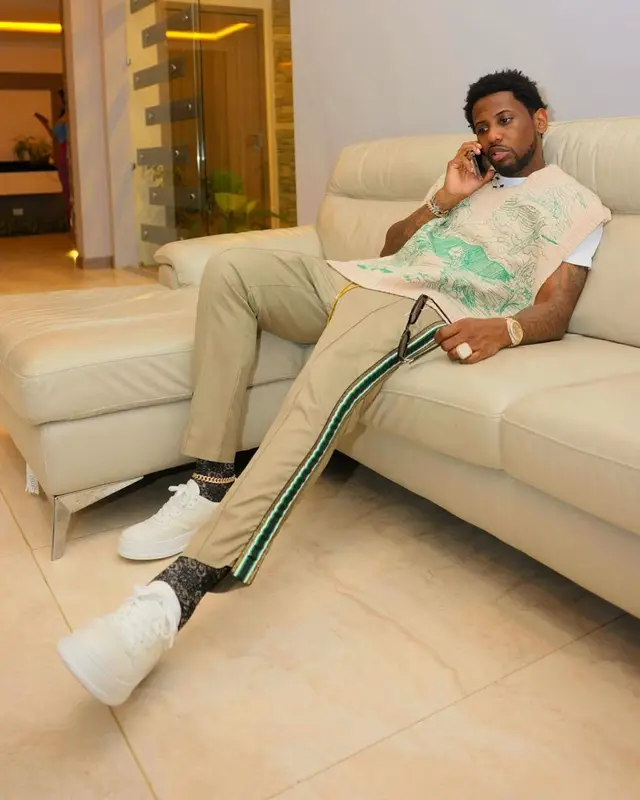 Fabolous outfit in Who Decides War, Rhude, and Gucci, 2022