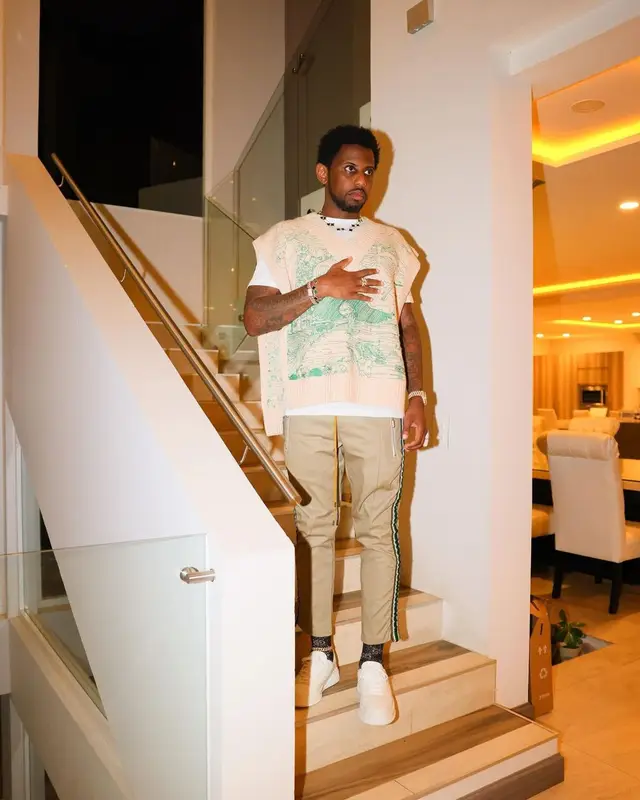 Fabolous outfit in Who Decides War, Rhude, and Gucci, 2022