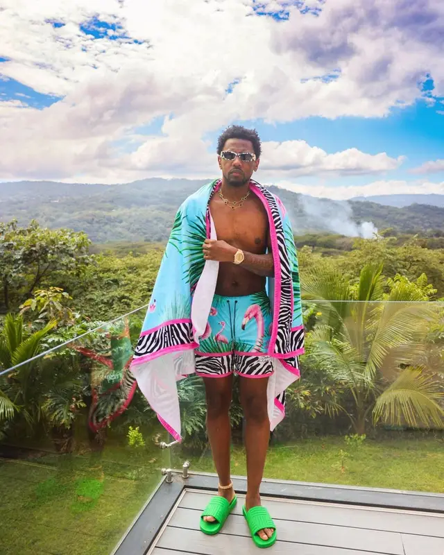 Fabolous outfit in Dolce & Gabbana, Balenciaga, and Bottega Veneta, 2022