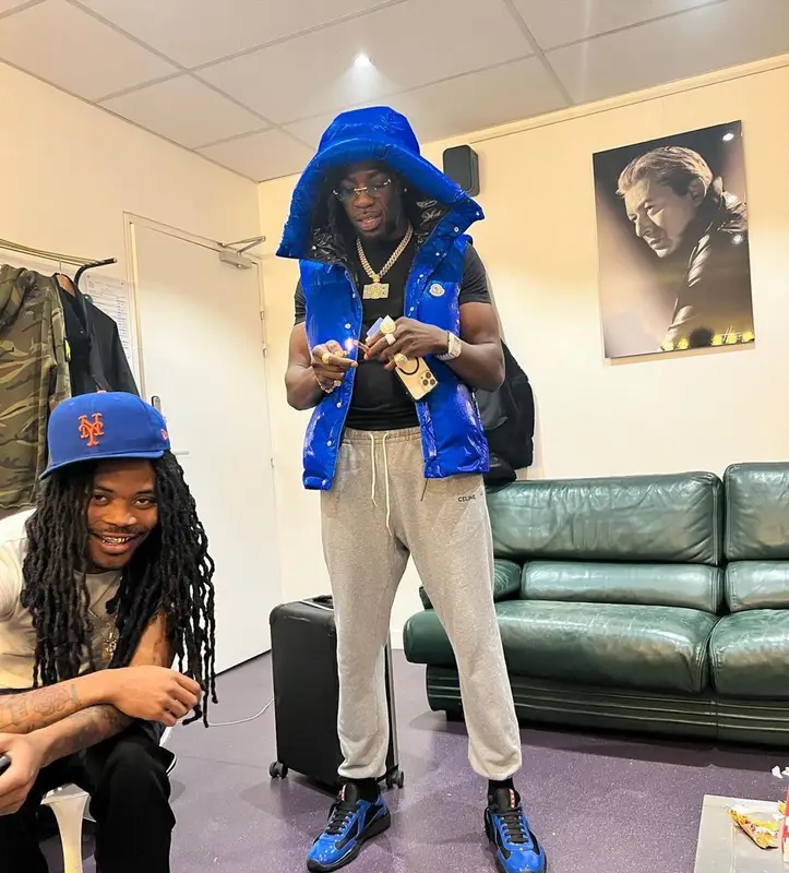 Gazo outfit in Moncler, Celine, and Cartier, 2022