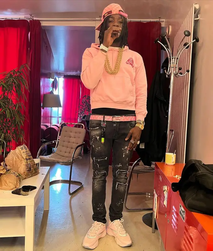 Gazo outfit in Dior, Gucci, and Palace, 2022