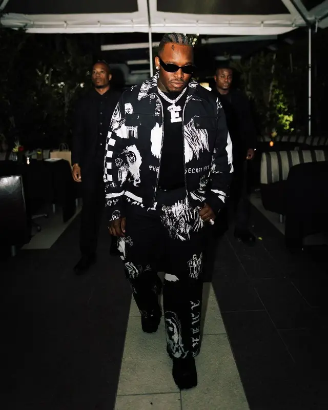 Blxst outfit in Amiri and Balenciaga, 2022