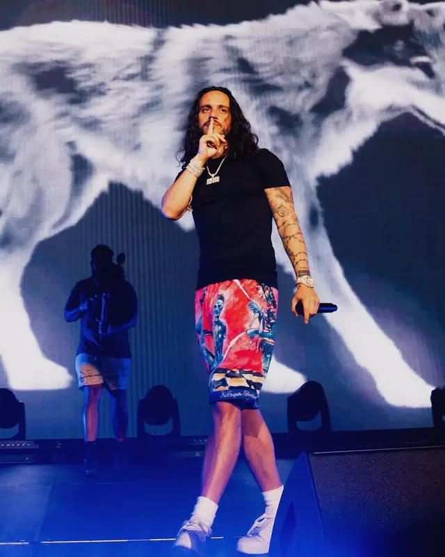 Russ outfit in Hanes, KidSuper, and Bape, 2022