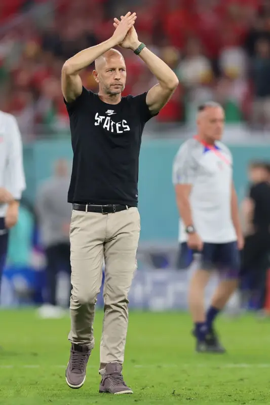 Gregg Berhalter outfit in Nike, Jordan, and Ferragamo, 2022