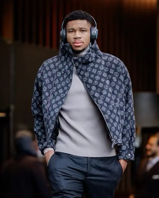Giannis Antetokounmpo outfit in Giorgio Armani and Jordan, 2022