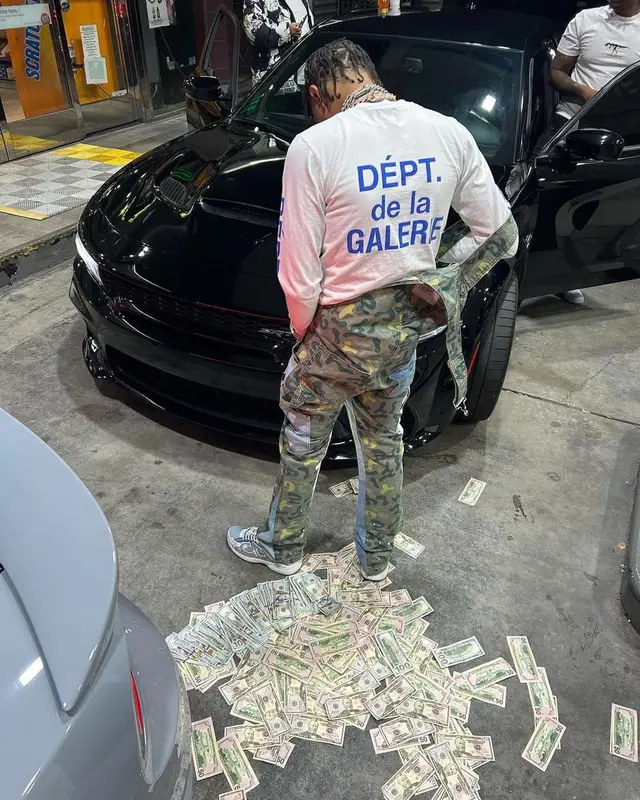 Lil Migo outfit in Gallery Dept. and Dior, 2022