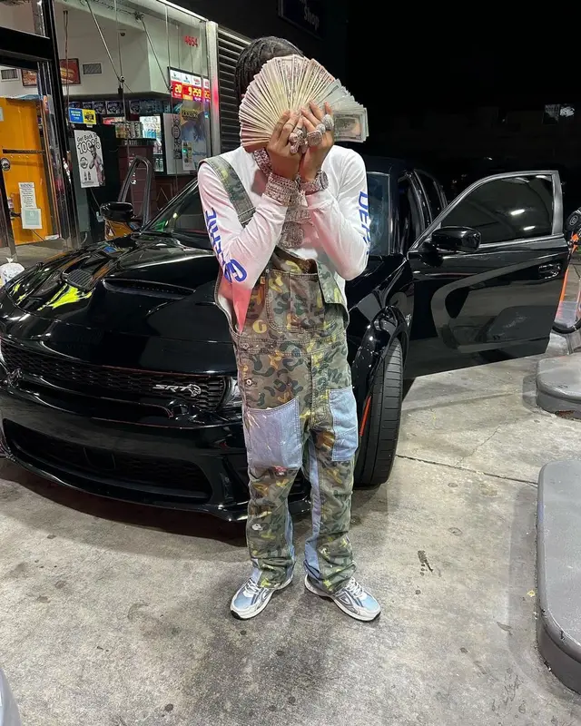 Lil Migo outfit in Gallery Dept. and Dior, 2022