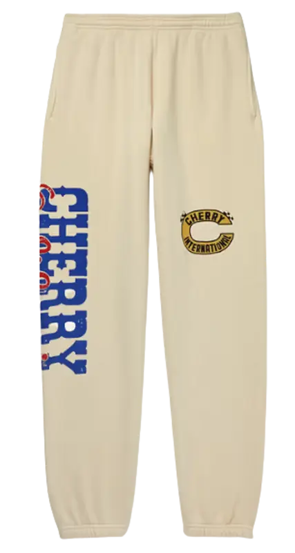 Cherry Tapered Logo-Print Cotton-Jersey Sweatpants $185