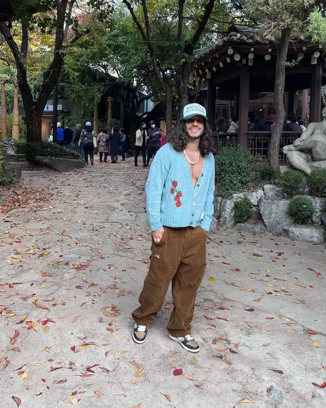 Russ outfit in Story mfg., Bape, and Nahmias, 2022