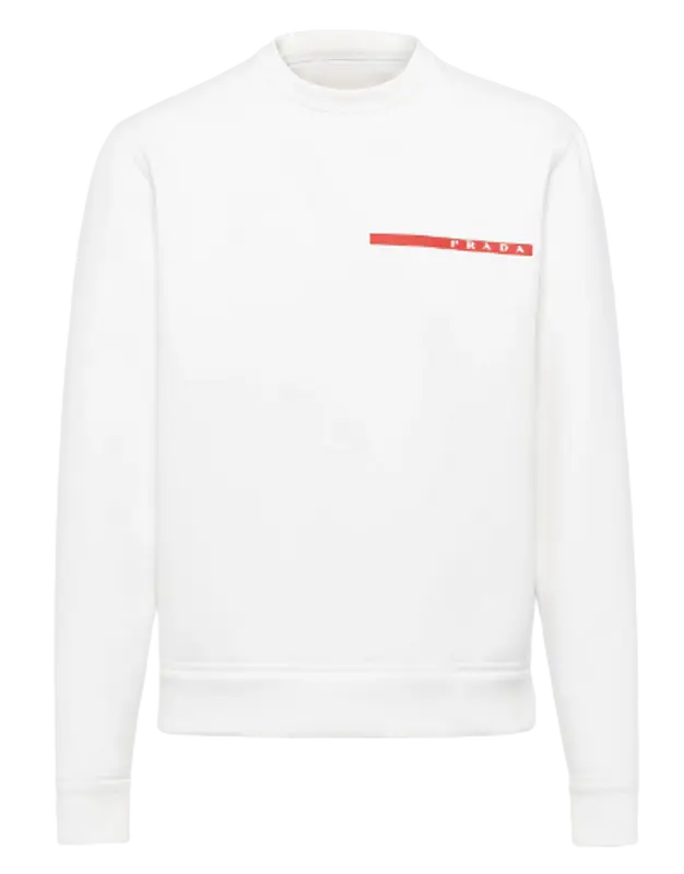Prada White Recycled Double Jersey Sweatshirt $1490