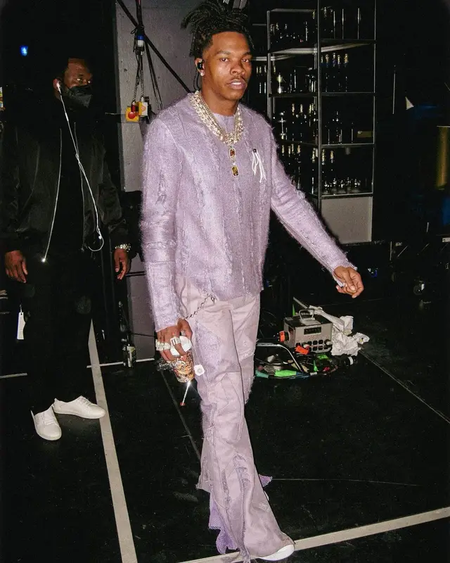 Lil Baby outfit in Mokoo and Nike, 2022