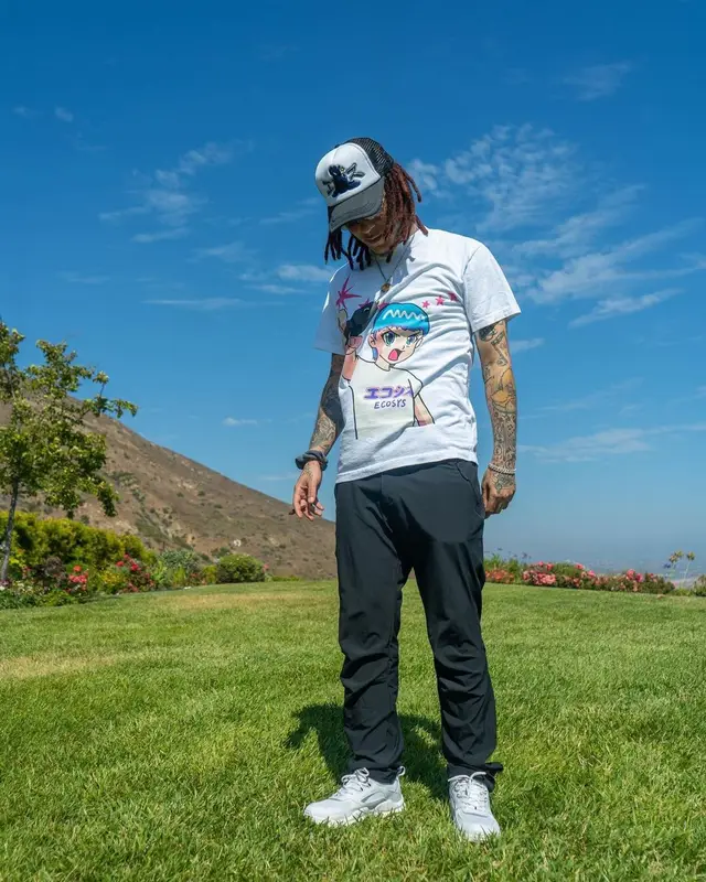 Lil Skies outfit in Ecosys La, 2022