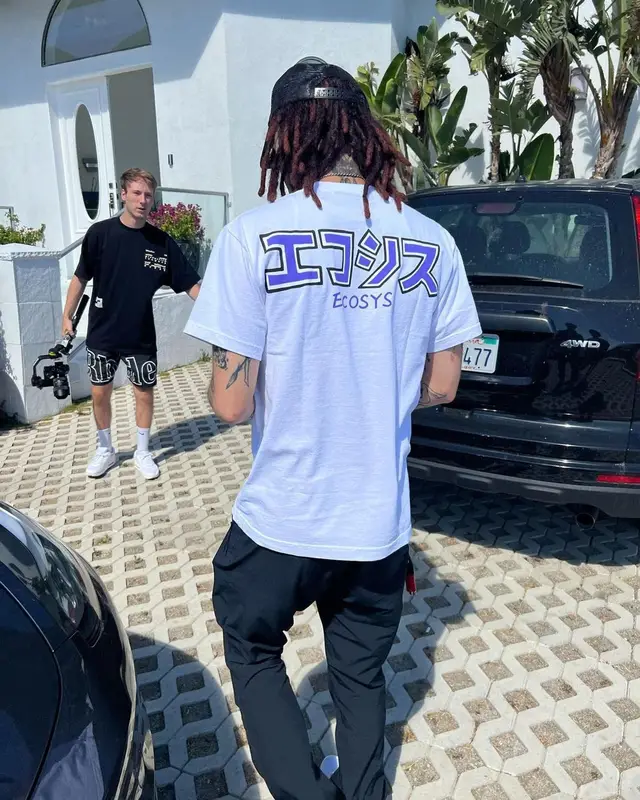 Lil Skies outfit in Ecosys La, 2022