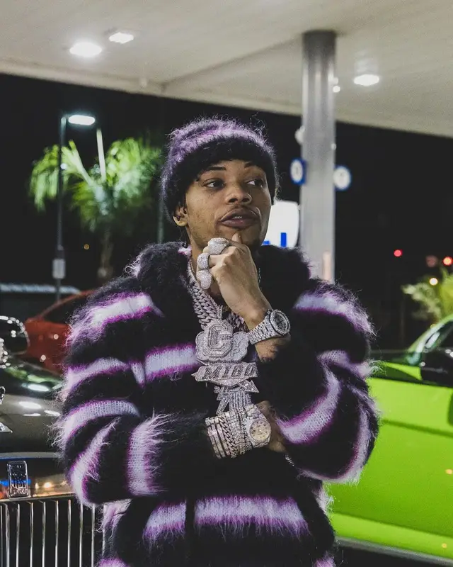 Lil Migo outfit in Amiri and Marni, 2022