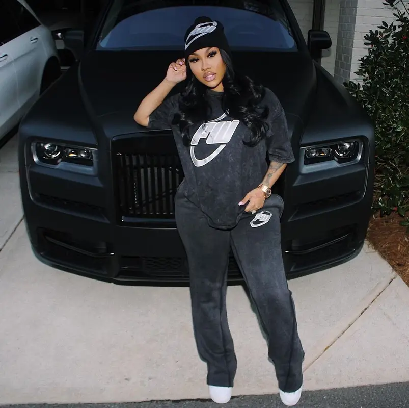TheRealKyleSister outfit in Nike and Filthy Wealth, 2022
