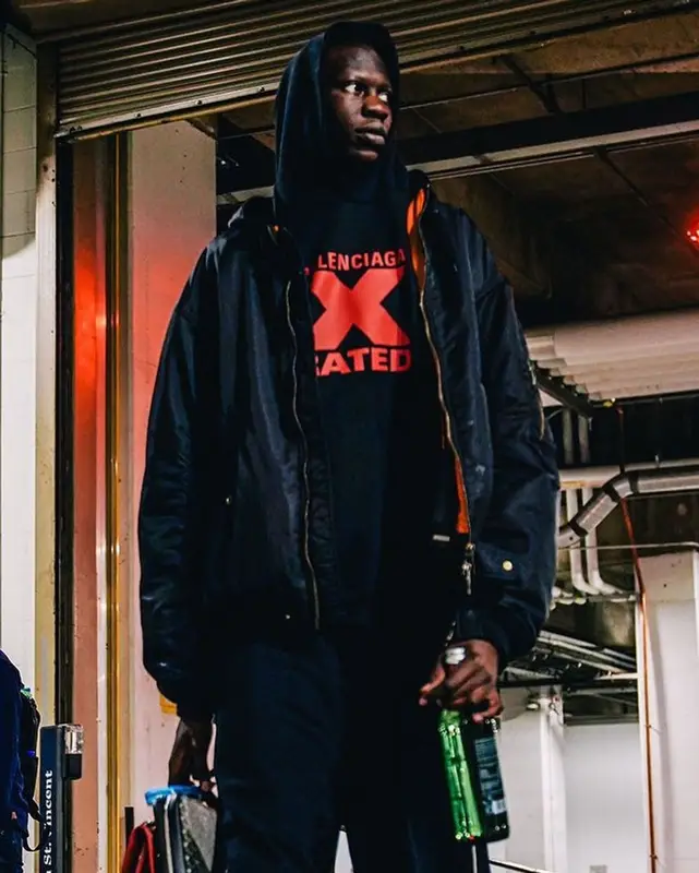 Bol Bol outfit in Balenciaga and Goyard, 2022