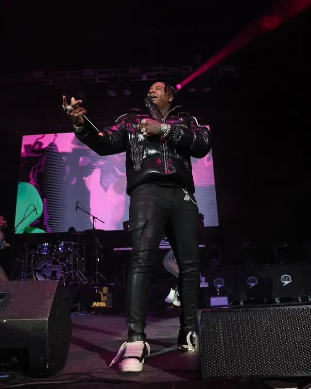 Moneybagg Yo outfit in Moncler, Amiri, and Rick Owens, 2022