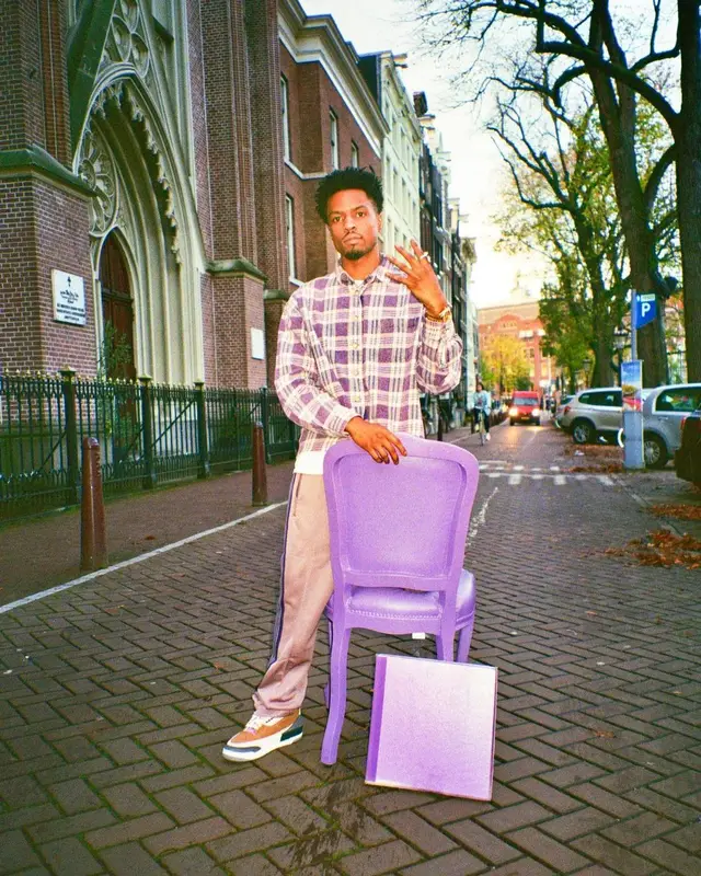 Pierre Bourne outfit in John Elliott, Needles, and Jordan, 2022
