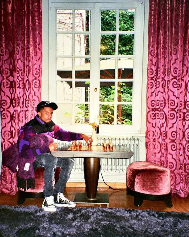 Pierre Bourne outfit in Moncler, Valentino, and Vetements, 2022