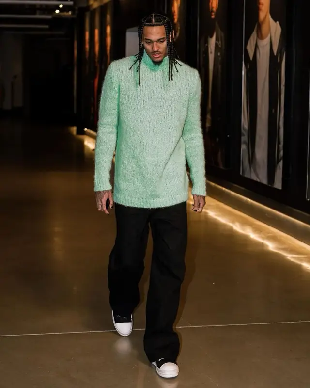Jordan Clarkson outfit in Rick Owens, 2022