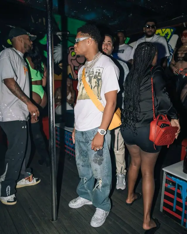 Devin Haney outfit in Nike, Louis Vuitton, and Balenciaga, 2022