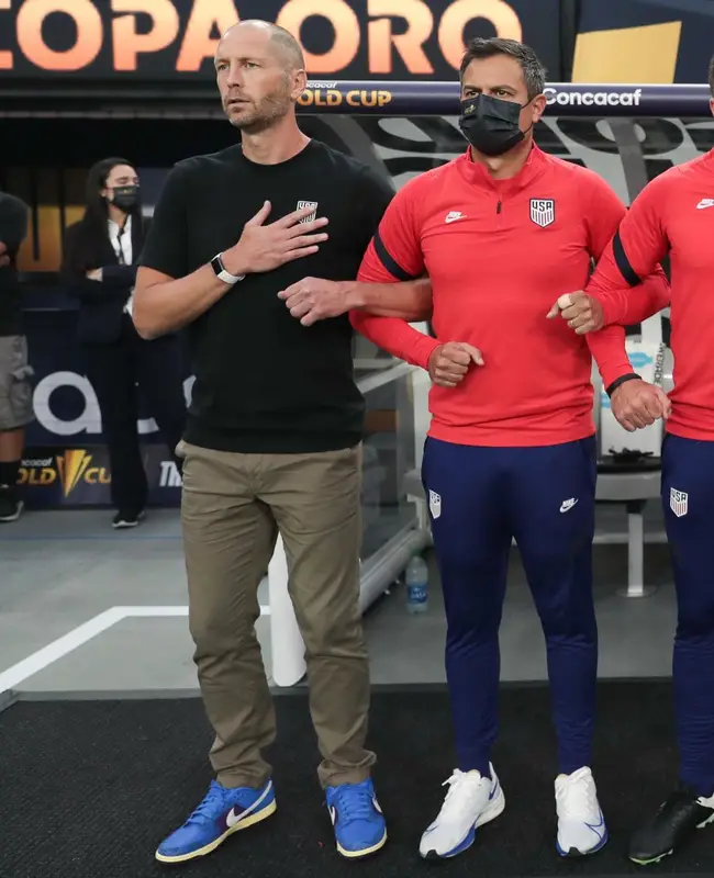 Gregg Berhalter outfit in Nike and Undefeated, 2021