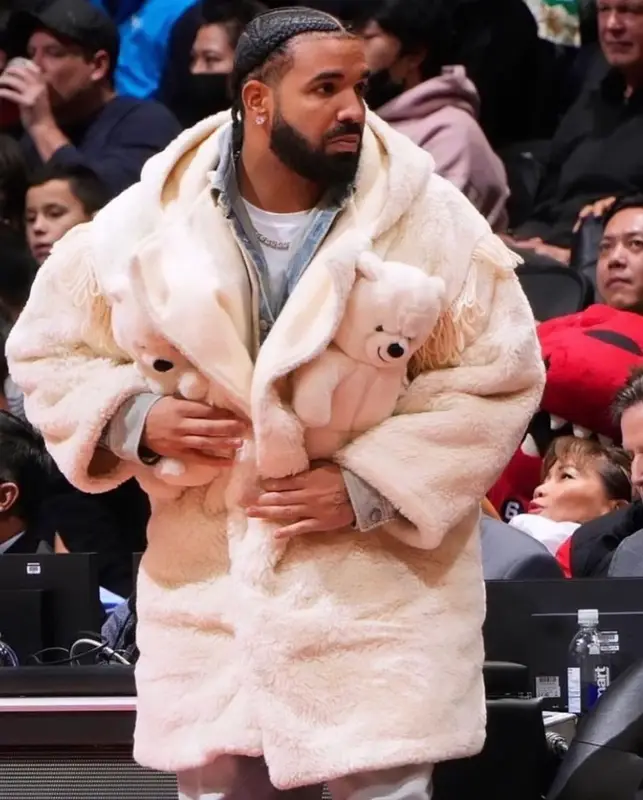 Drake outfit in Jean-Charles de Castelbajac, Ambush, and Balenciaga, 2022