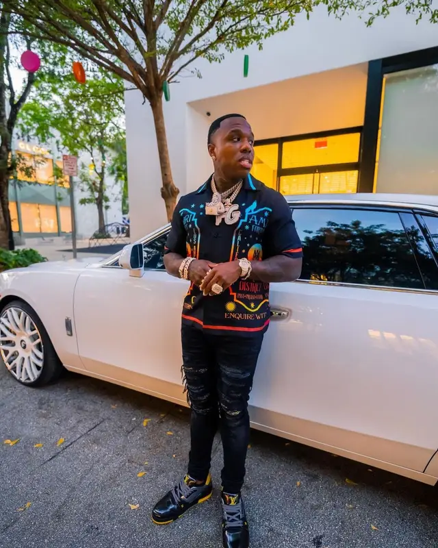 BandMan Kevo outfit in Amiri and Louis Vuitton, 2022