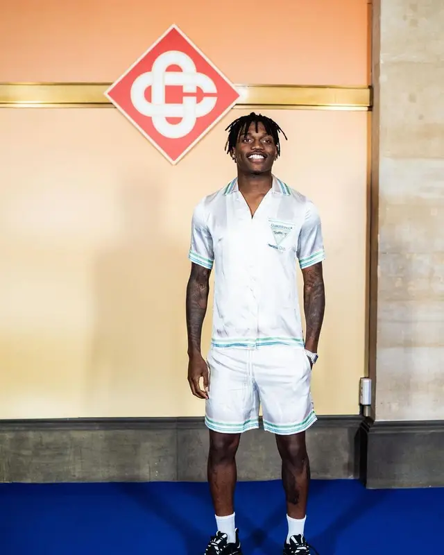 Rafael Leao outfit in Casablanca, Dior, and Cartier, 2022
