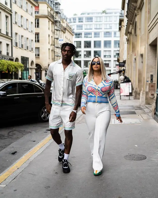 Rafael Leao outfit in Casablanca, Dior, and Cartier, 2022