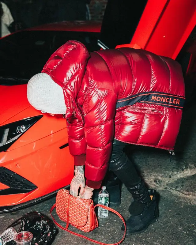Sosmula outfit in Amiri, Timberland, and Moncler, 2022
