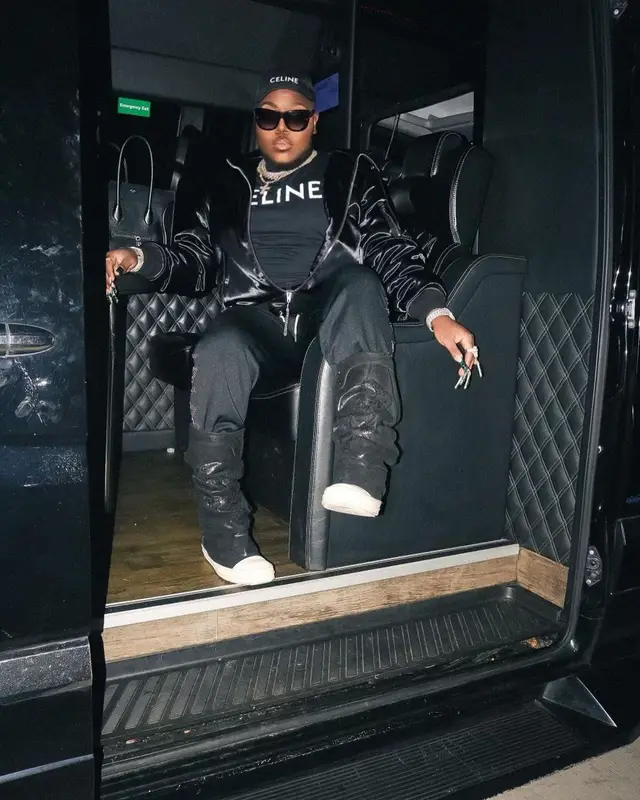 Saucy Santana outfit in Rick Owens and Celine, 2022