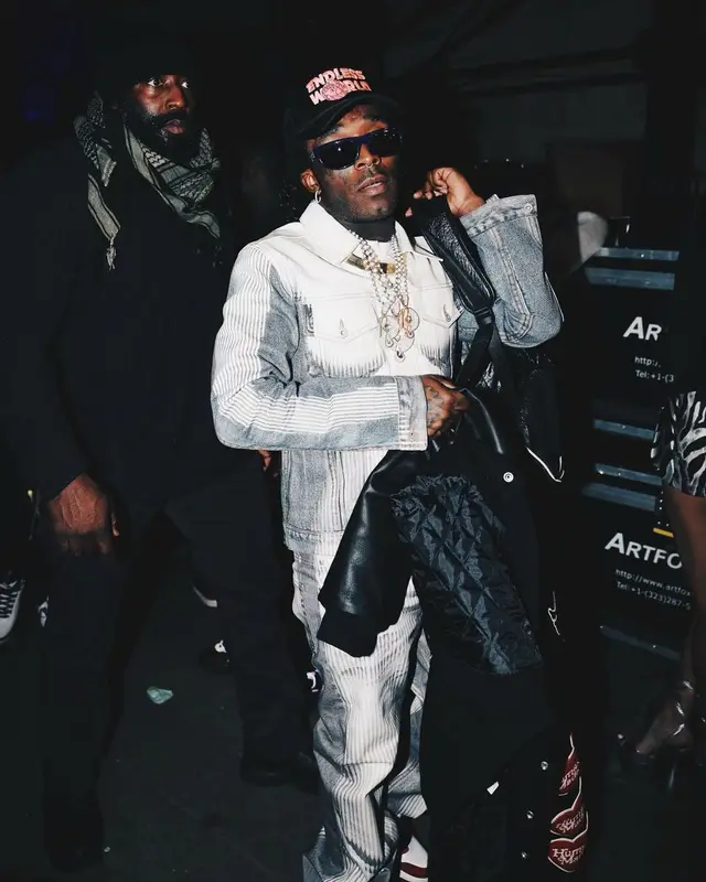 Lil Uzi Vert outfit in Jean Paul Gaultier, Adidas, and Balenciaga, 2022