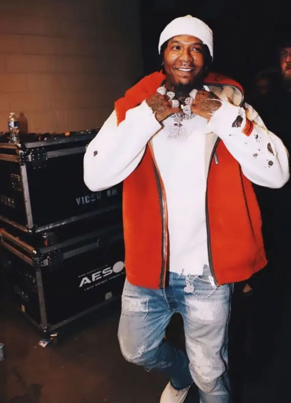 Moneybagg Yo outfit in Rick Owens, Heron Preston, and Gallery Dept., 2022