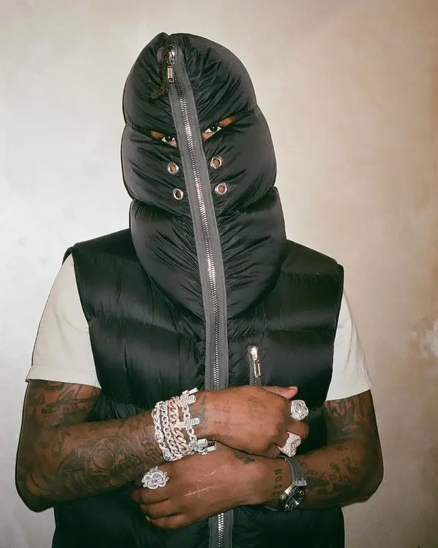 Rich The Kid outfit in Rick Owens and Avavav, 2022