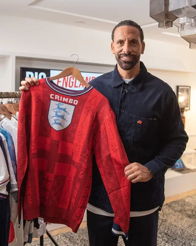 Rio Ferdinand outfit in Classic Football Shirts, 2022