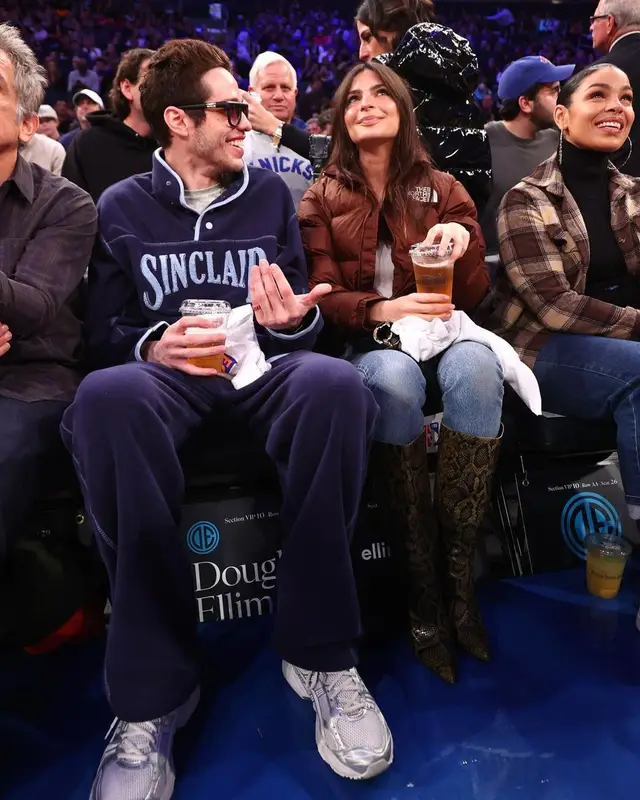 Pete Davidson outfit in Sinclair, JJJJound, and Asics, 2022