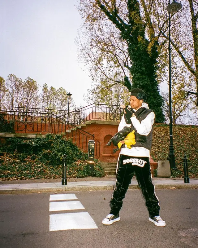 Pierre Bourne outfit in Sossboy, Misbhv, and Stone Island, 2022