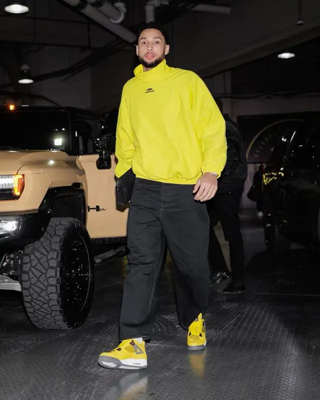 Ben Simmons outfit in Balenciaga and Jordan, 2022