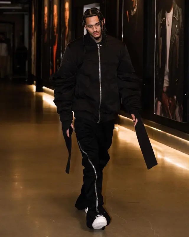 Jordan Clarkson outfit in Rick Owens, 2022