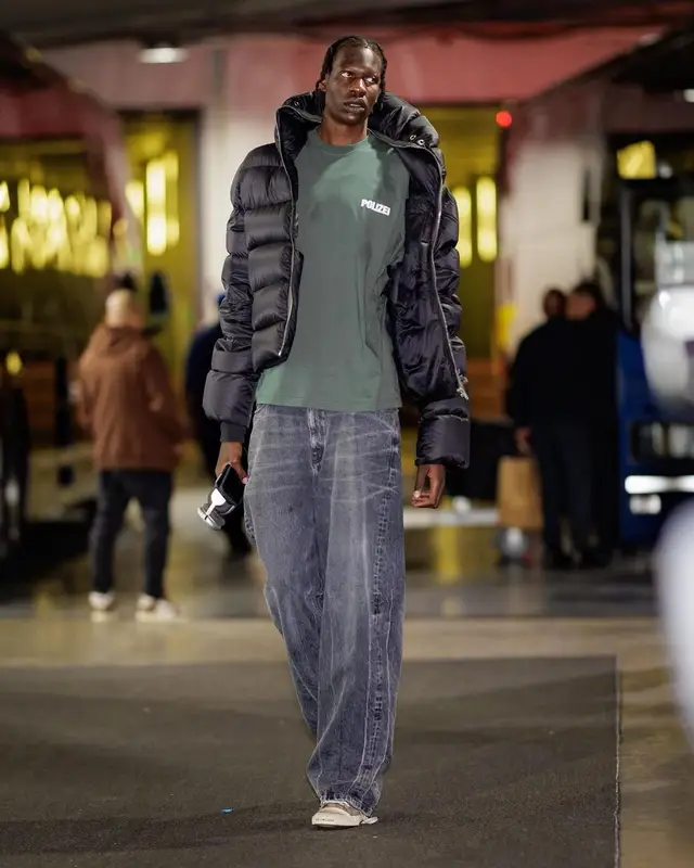 Bol Bol outfit in Rick Owens, Vetements, and Balenciaga, 2022